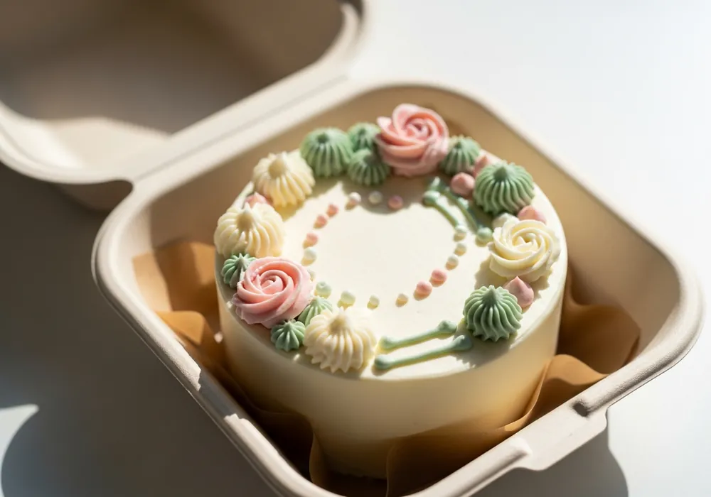Bánh bento một phần trong hộp giấy
